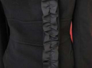 BEBE black wool long lace JACKET coat 183847 black  
