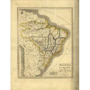  1821 Map Rio de Janeiro, Brazil
