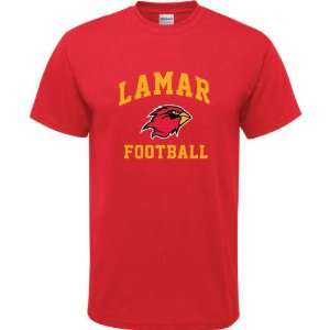 Lamar Cardinals Red Youth Football Arch T Shirt: Sports 
