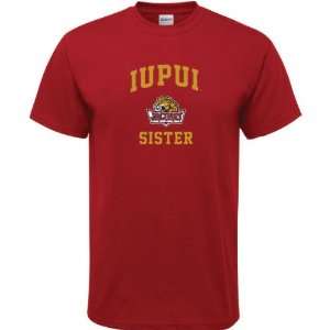  IUPUI Jaguars Cardinal Red Sister Arch T Shirt: Sports 