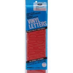  Permanent Adhesive Vinyl Letters: 4 Gothic Red: Arts 