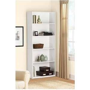  5 Shelf Bookcase, White