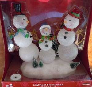 Merry and Brite Light Up Snowmen 9 Colors Change Boxed  