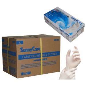  Sunnycare #6903 Latex Disposable Gloves Powdered  Size 