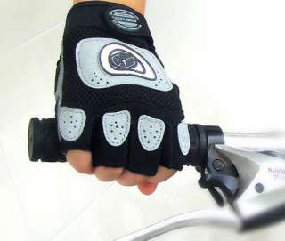 Black Stylish Cycling MTB / Road Bike Bicycle Wearable Half Finger 