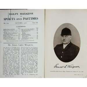   1918 Antique Portrait Mr Ernest Lukin Wingrove Sport