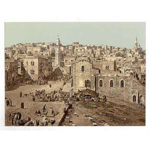  Photochrom Reprint of Market Place, Bethlehem, Holy Land 