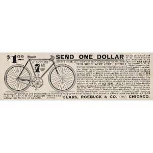   Vintage Print Ad Acme Jewel Bicycle  Roebuck   Original Print Ad