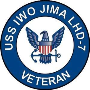  US Navy USS Iwo Jima LHD 7 Ship Veteran Decal Sticker 5.5 