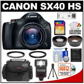  Canon PowerShot SX40 HS 35x Zoom Digital Camera (Black 