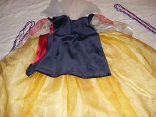Disney Store Snow White Deluxe Costume Dress Size XS 4/5  