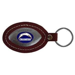  San Diego Chargers Leather Football Key Tag: Sports 