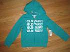Girl Old Navy Aqua blue green zip hoodie sweatshirt 5