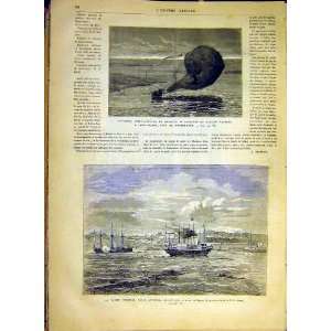   : Balloon Long Island Yacht Livadia Brest Print 1880: Home & Kitchen
