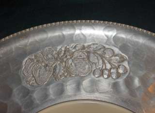 Up for sale is a vintage large round serving tray (15.50”) made from 
