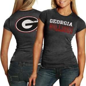   Bulldogs Ladies Black Heathered Literality T Shirt