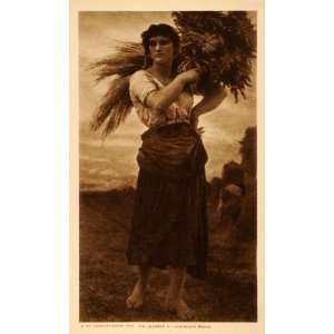 1918 Photogravure Jules Adolphe Breton Gleaner Woman 