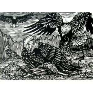  Bald Eagles, Limited Edition Digital Artwork, Home Decor 