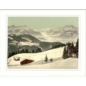  Leysin view of the Rhone Valley in winter Nand Canton of 