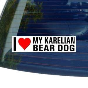  I Love Heart My KARELIAN BEAR DOG   Dog Breed   Window 