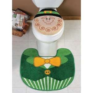  Leprechaun Toilet Lid Cover & Rug   Party Decorations 