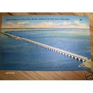  Oversea Highway To Key West Florida Vintage Postcard 