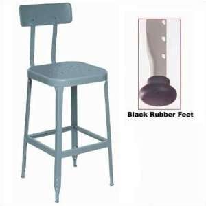   Steel Seat and Back (Black Rubber Feet) (Set of 2) Furniture & Decor