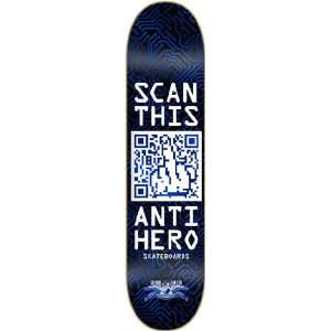  Anti Hero Scan This [Large] Skateboard Deck   8.25 Navy 