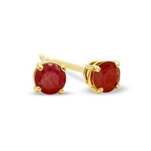    Lab Created Ruby Stud Earrings in 10K Gold 3mm RUBY Jewelry
