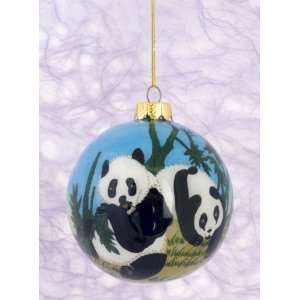  Hand Painted Glass Ornament   Panda: Home & Kitchen