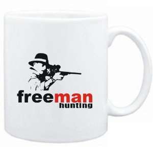Mug White  FREE MAN  Hunting  Sports:  Sports 