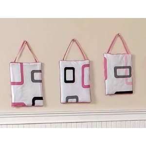  Pink and Black Geo Wall Hanging Accessories by JoJo 