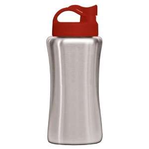   Steel Water Bottle with Flip Top (Canadian Red)