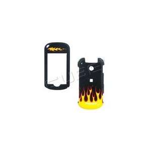  Motorola KRAVE ZN4   Yellow & Red Flames/Fire on Black 