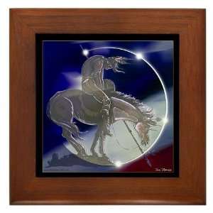  End of the Trail T.Thomas Rendition Art Framed Tile by 