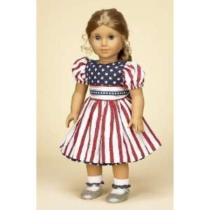  Stars and Stripes Dress. COMPLETE Outfit with Shoes. Fits 