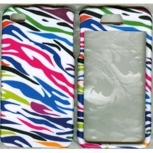  Cute zebra colors rubberized apple iPhone 4 4G faceplate 