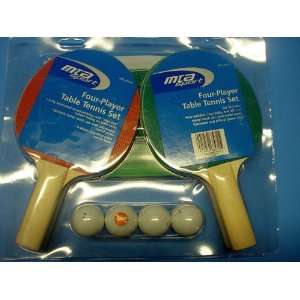 Player Table Tennis Set   Net   4 Balls and Paddles   Hardware   Posts 
