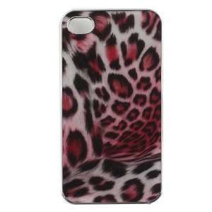 Transparent Silver with Hot Pink / Magenta Black Leopard Animal Spot 