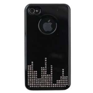  Black with White Spot Diamonds Crystals Bling Dazzle Music Equalizer 