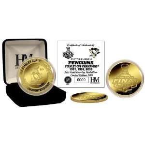Pittsburgh Penguins 2009 NHL Stanley Cup Champions 24KT Gold Coin 