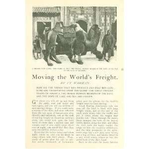 1901 Transportation Moving Freight Camels Elephants 
