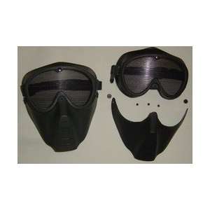  BLACK AIRSOFT TACTICAL PROTECTIVE FACEMASK Sports 