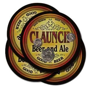  CLAUNCH Family Name Beer & Ale Coasters 