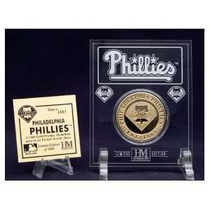  Philadelphia Phillies 24KT Gold Coin in Archival Etched 