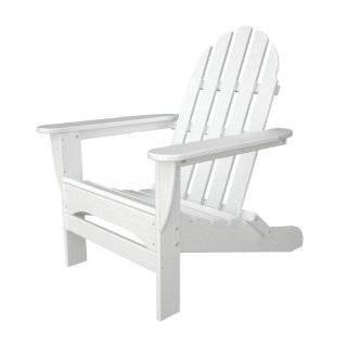 Polywood Outdoor Furniture Classic Adirondack Chair, White Recycled 