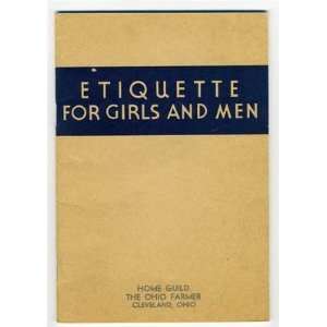  Etiquette For Girls and Men Booklet 1930s Manners and 