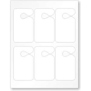   Tags   Six Permits / Sheet White Printable Tags, 8.5 x 11 Office