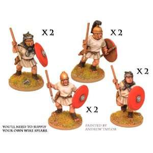   Ancients Roman Velites with spear/javelin & shield (8) Toys & Games