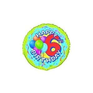  18 Happy 6th Birthday Balloon   Mylar Balloon Foil 